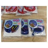12 Round 8 Inch Folding Hand Fans, Assorted Designs - Brand New