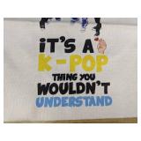 K-Pop Canvas Tote Bag with Straps - Brand New