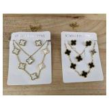 2 Stainless Steel Necklace, Earrings, and Bracelet Sets - Brand New