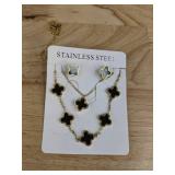 2 Stainless Steel Necklace, Earrings, and Bracelet Sets - Brand New