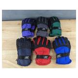 6 Kids Waterproof Winter Ski Gloves - Brand New