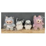 4 Plush Toy Key Chains - Brand New