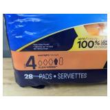 28 Always Maxi Pads Size 4 Overnight Flexi-Wings - Brand New