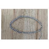 Silver Color Ankle Bracelet with Clear Stones - Brand New