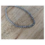 Silver Color Ankle Bracelet with Clear Stones - Brand New