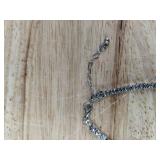 Silver Color Ankle Bracelet with Clear Stones - Brand New