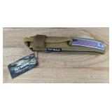 Flybrave Tactical Dog Collar, Khaki, Medium - Brand New