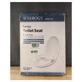 WSSROGY Family Toilet Seat with Toddler Seat, Slow Close, White - Brand New
