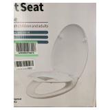 WSSROGY Family Toilet Seat with Toddler Seat, Slow Close, White - Brand New