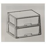 Vtopmart Stackable Storage Drawers, Clear Plastic - Brand New