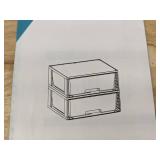 Vtopmart Stackable Storage Drawers, Clear Plastic - Brand New
