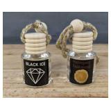Car Air Freshener Essential Oil Diffuser, Black Ice, Mahogany Teakwood - Brand New