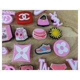40 Designer Style Shoe Croc Charms, Pink Themed - Brand New