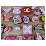 40 Designer Style Shoe Croc Charms, Pink Themed - Brand New