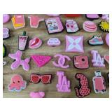 40 Designer Style Shoe Croc Charms, Pink Themed - Brand New