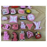 40 Designer Style Shoe Croc Charms, Pink Themed - Brand New