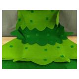 DIY Felt Christmas Tree Kit with Velcro Decorations and Lights, 42 in Tall - Brand New