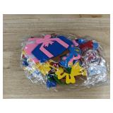 DIY Felt Christmas Tree Kit with Velcro Decorations and Lights, 42 in Tall - Brand New