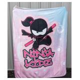 Ninja Kidz Throw Blanket 50" x 60" - Brand New