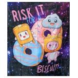Risk It For A Biscuit 40" x 50" Throw Blanket - Brand New