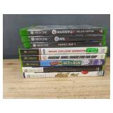 8 Total Xbox, Xbox One and Xbox 360 Games - Minecraft, Skyrim, NCAA, NASCAR, Simpsons Hit & Run *C