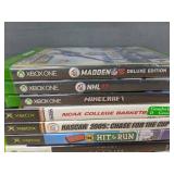 8 Total Xbox, Xbox One and Xbox 360 Games - Minecraft, Skyrim, NCAA, NASCAR, Simpsons Hit & Run *C