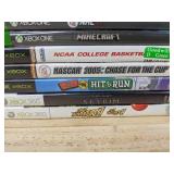 8 Total Xbox, Xbox One and Xbox 360 Games - Minecraft, Skyrim, NCAA, NASCAR, Simpsons Hit & Run *C