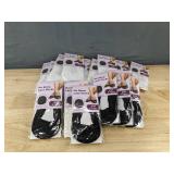 23 Brand New No Show Lace Socks, Black and White, Multiple Sizes