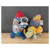Moon and Stars Plush Toys - Stackable Animals & Spaceship Set - Brand New