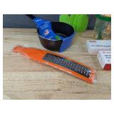 Kitchen Essentials Lot - Cups, Milk Pot, Thermometer, Scoop, Grater & Spatulas - Brand New