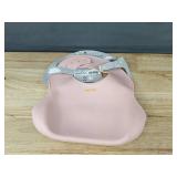 Moon and Stars Baby Gift Set: Silicone Bib, Hand & Foot Rattles, Crinkle Books - Brand New