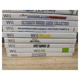 13 Nintendo Wii Games - Super Mario Bros, Just Dance 2, Wii Fit, Bowling, Game Night *C