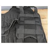 Black Dog Harness with Metal D-Rings, Size Large