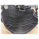 Black Dog Harness with Metal D-Rings, Size Large