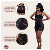 Rago High Waist Lace Leg Shaper Black XL $75 Retail - Brand New
