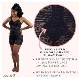 Rago High Waist Lace Leg Shaper Black XL $75 Retail - Brand New