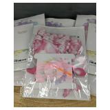 18 Brand New Party Decoration Packs - Bow Garland, Cupcake Toppers, 24 Pieces Each