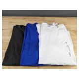 3 Bella+Canvas Long Sleeve T-Shirts - Medium & Small in Gray, Blue & White - Brand New