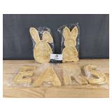 Wooden Charcuterie Boards - Rabbit EARS Set, 6 Pieces - Brand New