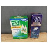 Opti-Free Replenish Twin Pack and Clear Care Plus Solutions - Brand New