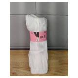 HUE Slouch Socks 4-Pack, Cotton, White, One Size, Brand New *P