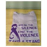 Gildan Domestic Violence Awareness T-Shirt Adult Large, Purple - Brand New *P