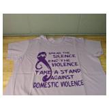 Gildan Domestic Violence Awareness T-Shirt Adult Large, Purple - Brand New *P