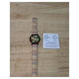 Colorful Analog Watch with Patterned Strap - Brand New *P