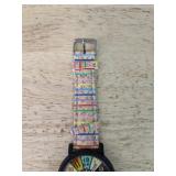 Colorful Analog Watch with Patterned Strap - Brand New *P