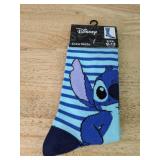 Disney Crew Socks 2-Pack - Mickey Mouse and Stitch, Size 9-13 - Brand New *P