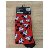 Disney Crew Socks 2-Pack - Mickey Mouse and Stitch, Size 9-13 - Brand New *P