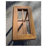 Wood End Table with Glass Top Insert, 21" High *P