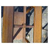 Wood End Table with Glass Top Insert, 21" High *P