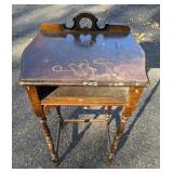 Vintage Wood Telephone Stand with Phone Book Shelf Great DIY Project *P